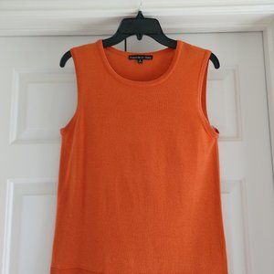 Preston & York orange sleeveless sweater shell